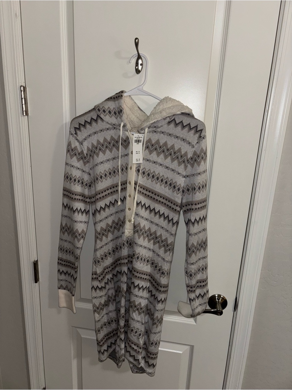 Abercrombie & Fitch Fair Isle Hooded Loungewear Dress
